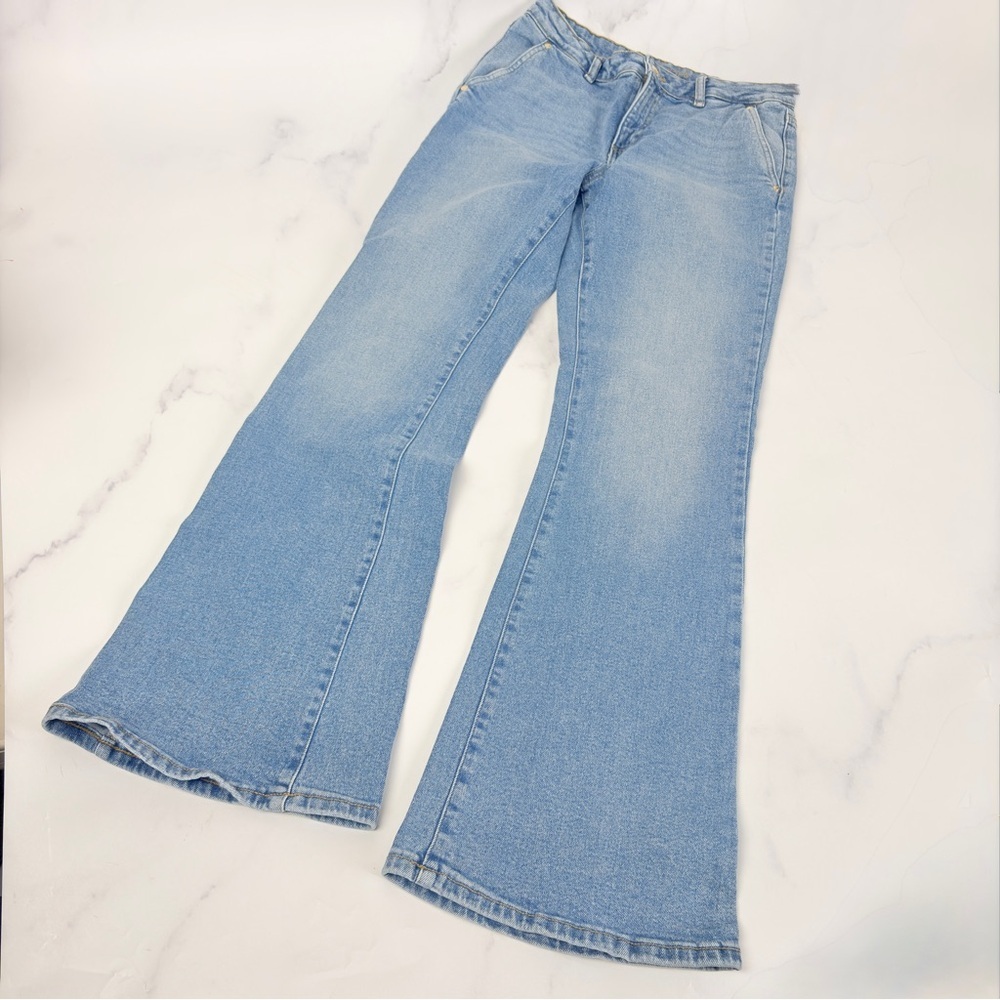 Michael Kors Light Blue Flare Jeans - Picture 2 of 14